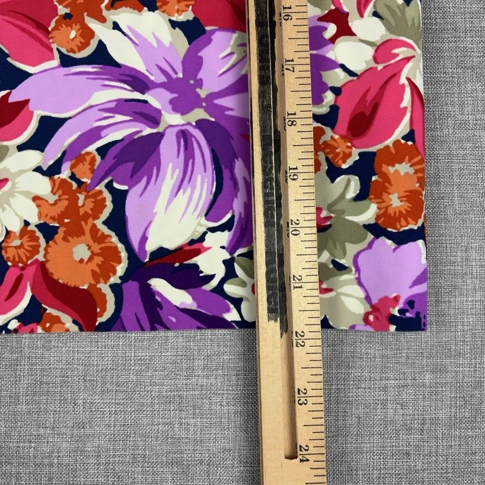 J. McLaughlin Skirt Womens Large Floral Knit Knee Length Pencil Stretch
